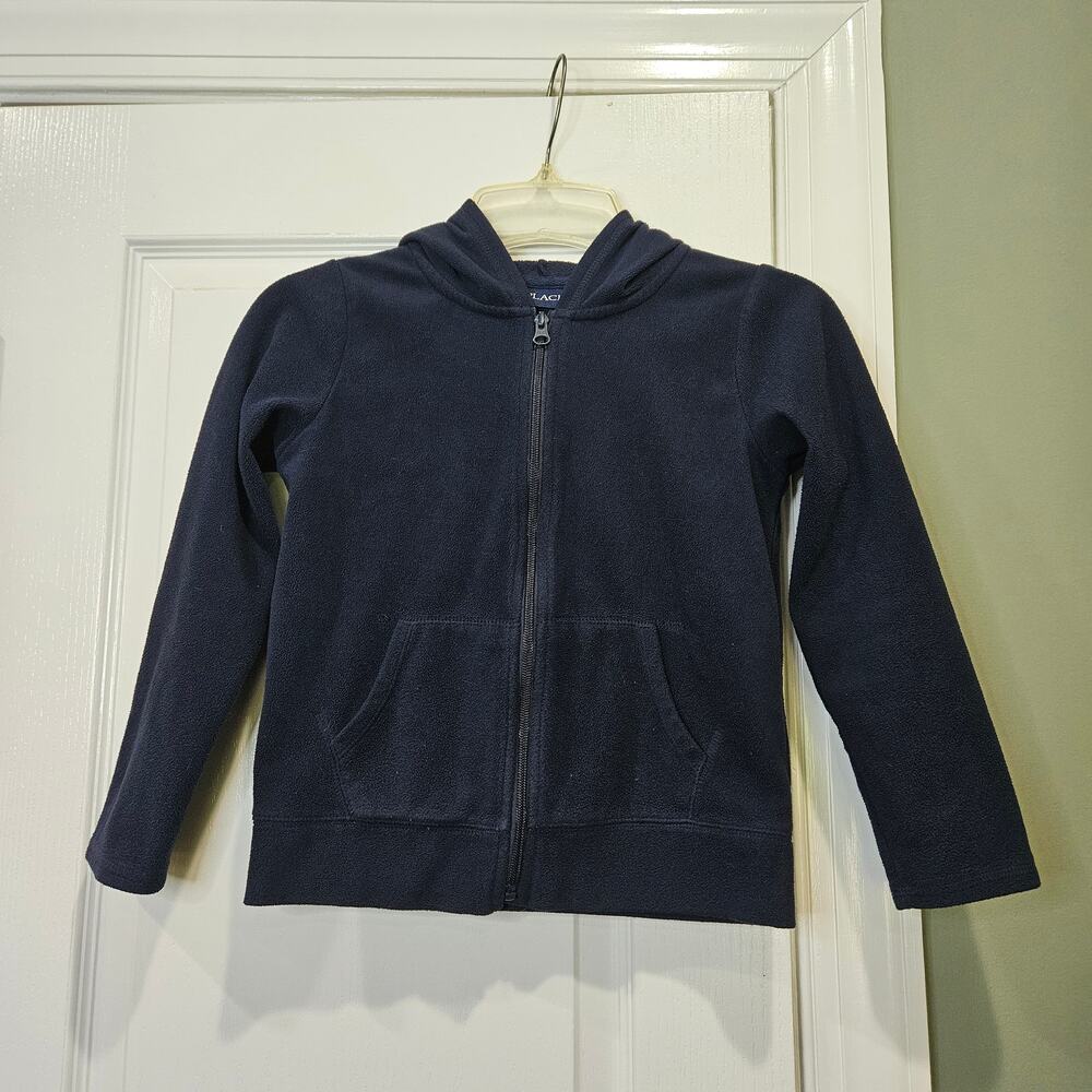 The Children's Place Girl's Size 7/8 Navy School Uniform Fleece Hoodie Jacket